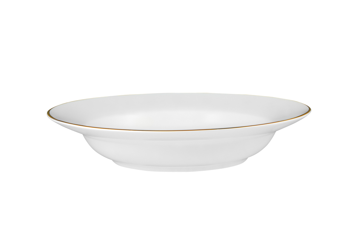 Maxwell & Williams White Gold Rim Soup Bowl 23cm Gold