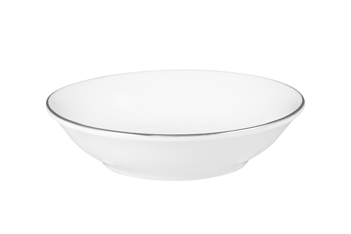 Maxwell & Williams White Platinum Round Sauce Dish 9.5cm Platinum