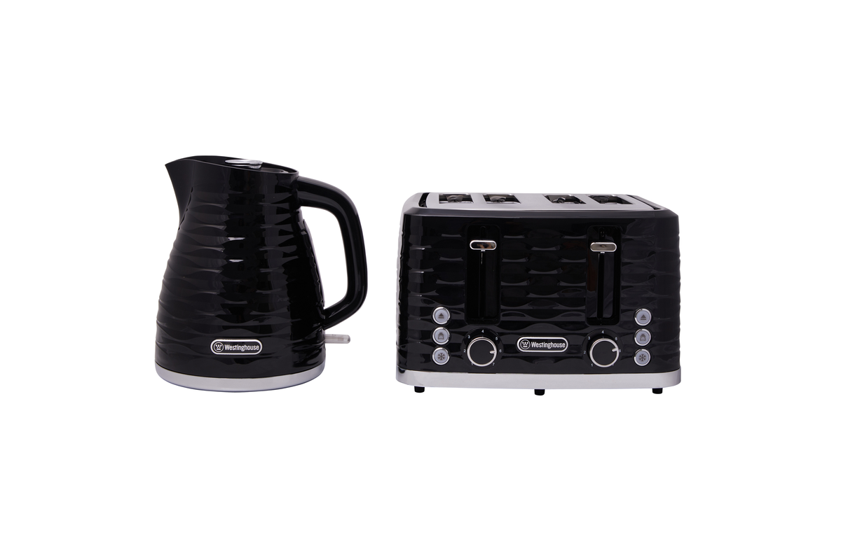 Westinghouse Kettle & Toaster Pack Black