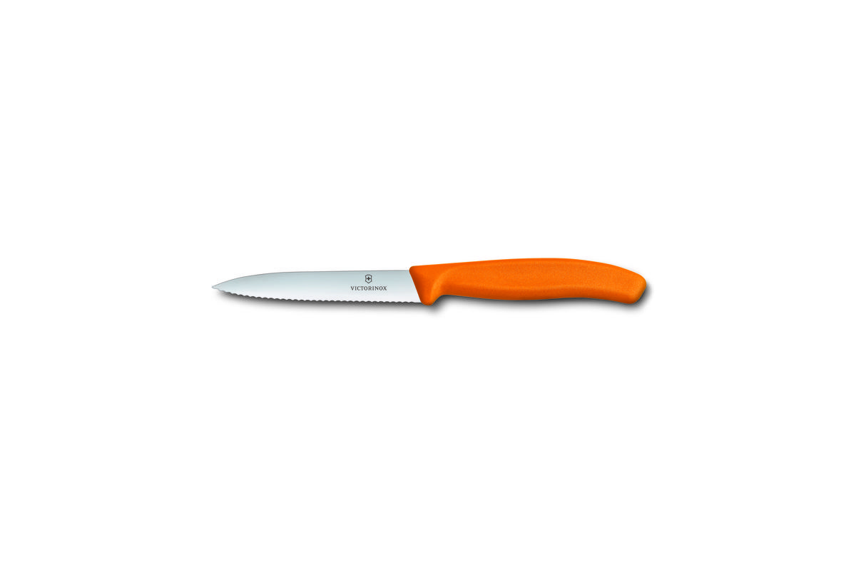 Victorinox Vegetable Knife Serrated 10cm Orange