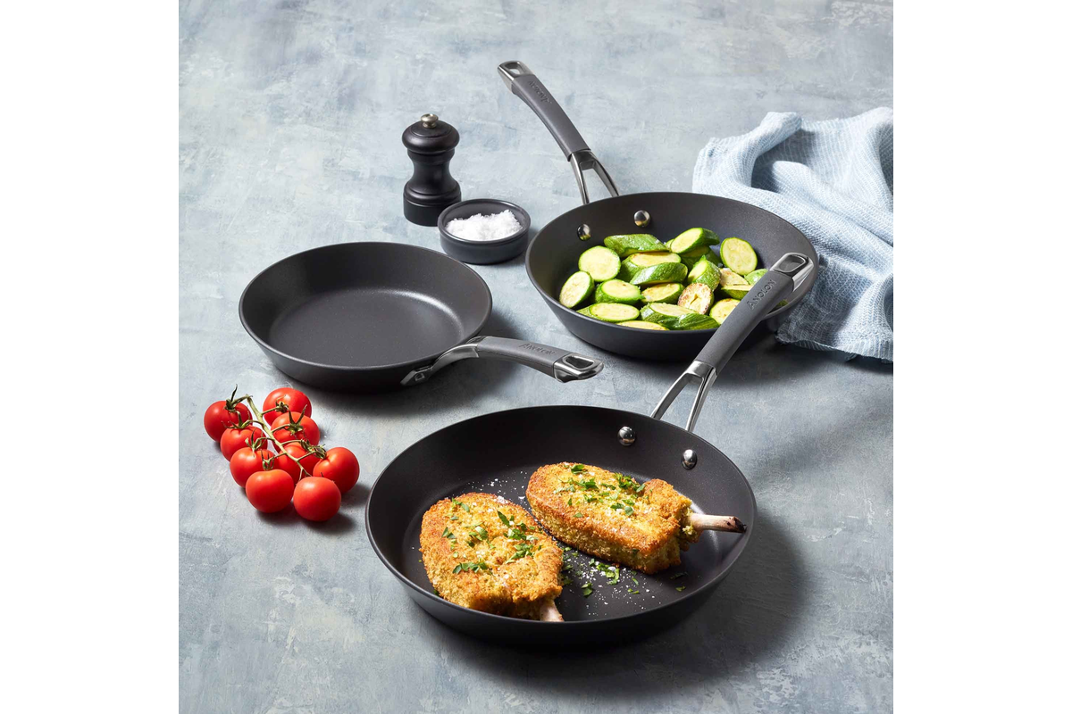 Anolon Endurance+ Triple Pack Skillet Set with 20cm, 24cm and 28cm Frypans