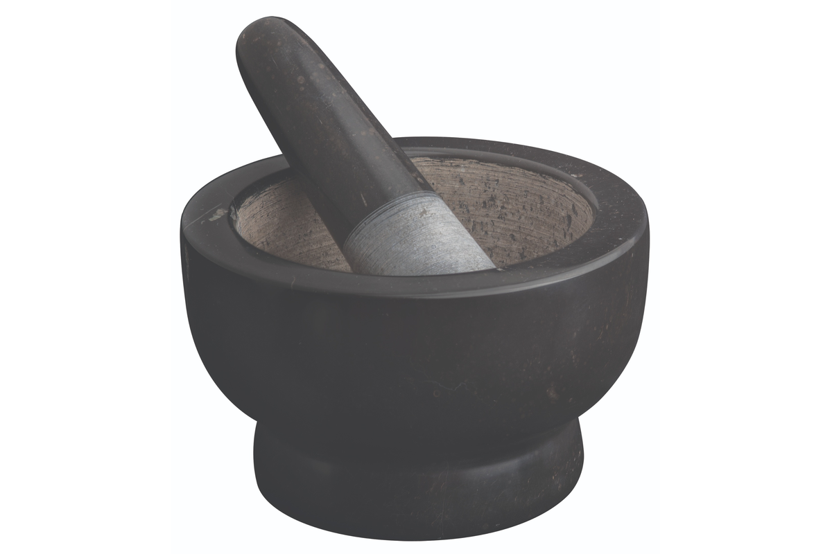 Avanti Mortar & Pestle 13 cm Footed Black