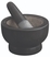 Avanti Mortar & Pestle 13 cm Footed Black