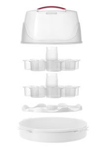 Avanti Universal Cupcake and Round Cake Carrier 2 Tier 16 Cupcake Capacity-avanti-What's Cooking Online Store