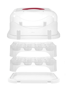 Avanti Universal Cupcake and Rectangular Cake Carrier 2 Tier 24 Cupcake Capacity-avanti-What's Cooking Online Store