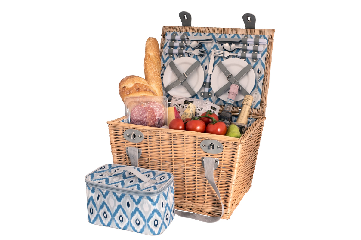 Avanti Picnic Basket 4 Person Ikat Insulated