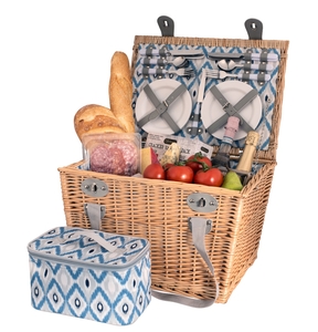 Avanti Picnic Basket 4 Person Ikat Insulated-avanti-What's Cooking Online Store