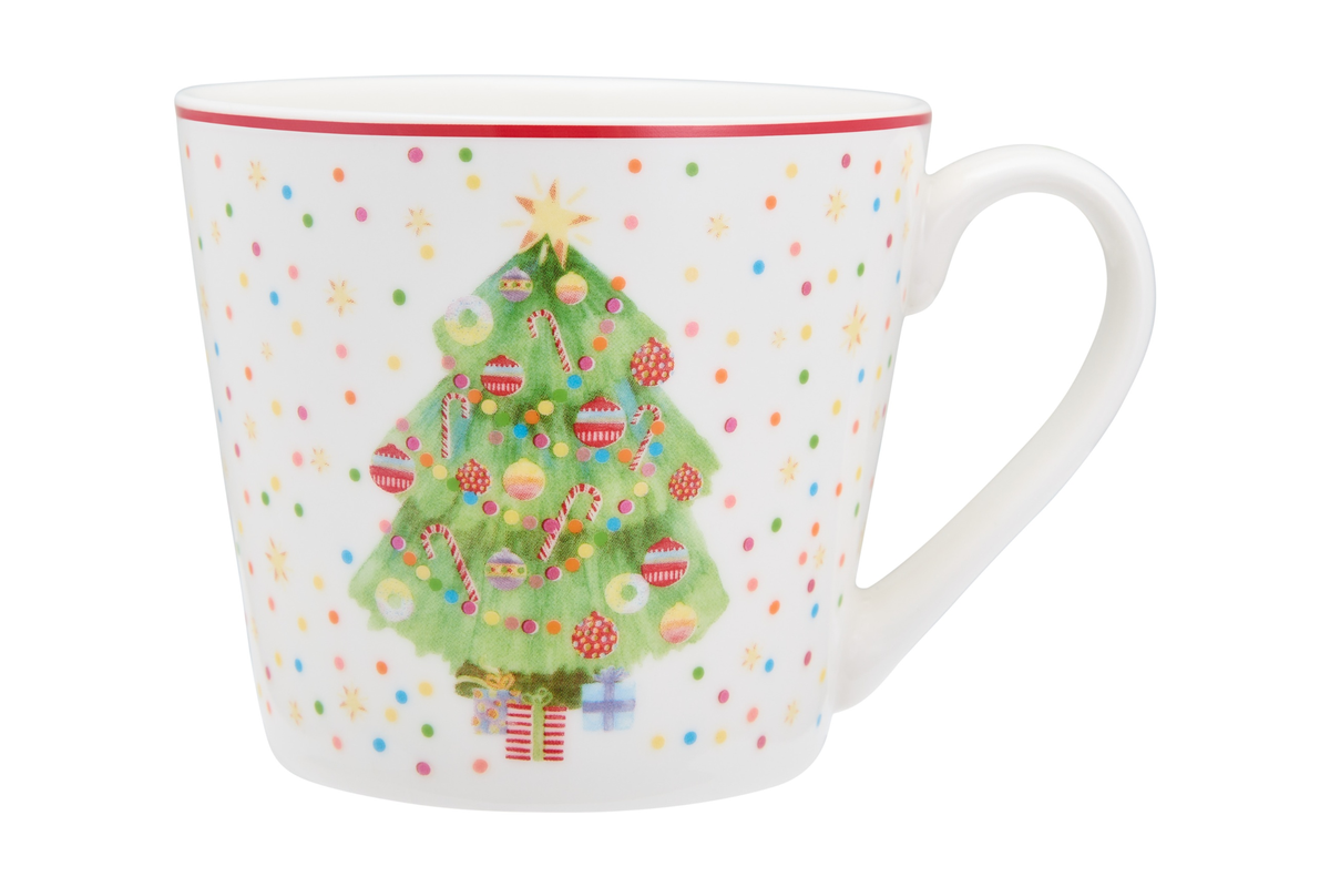 Maxwell and Williams Jolly Joy Joy Mug 400ML Christmas Tree Gift Boxed