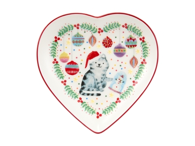 Maxwell and Williams Jolly Joy Joy Heart Dish 14cm Cat Gift Boxed-maxwell-and-williams-What's Cooking Online Store