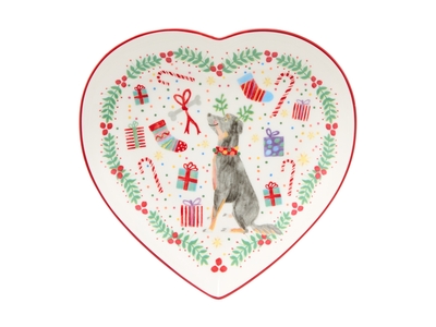 Maxwell and Williams Jolly Joy Joy Heart Dish 20cm Dog Gift Boxed-maxwell-and-williams-What's Cooking Online Store