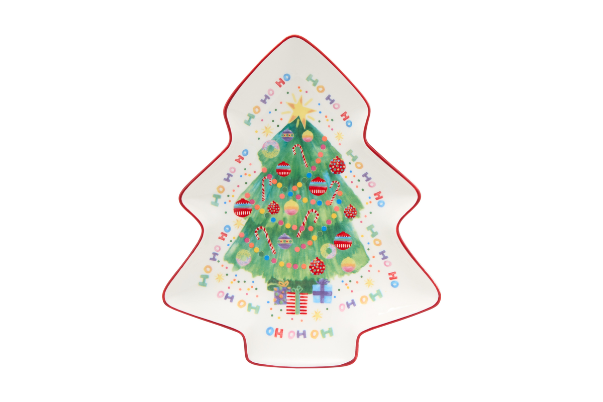 Maxwell and Williams Jolly Joy Joy Christmas Tree Dish 25cm Christmas Tree Gift Boxed