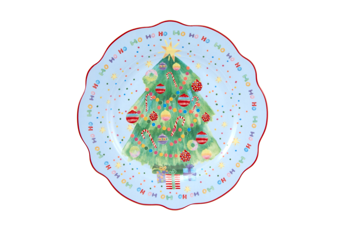 Maxwell and Williams Jolly Joy Joy Plate 20cm Christmas Tree Gift Boxed