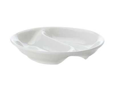 Maxwell & Williams White Basics Rnd Divided Sauce Dish 10cm-maxwell-and-williams-What's Cooking Online Store