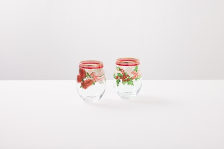 Maxwell and Williams Festive Flora Stemless Glass 560ML Set of 2 Gift Boxed-maxwell-and-williams-What's Cooking Online Store