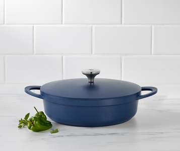 Maxwell & Williams Agile Non-Stick Shallow Casserole 28cm 4L Navy Gift Boxed-maxwell-and-williams-What's Cooking Online Store