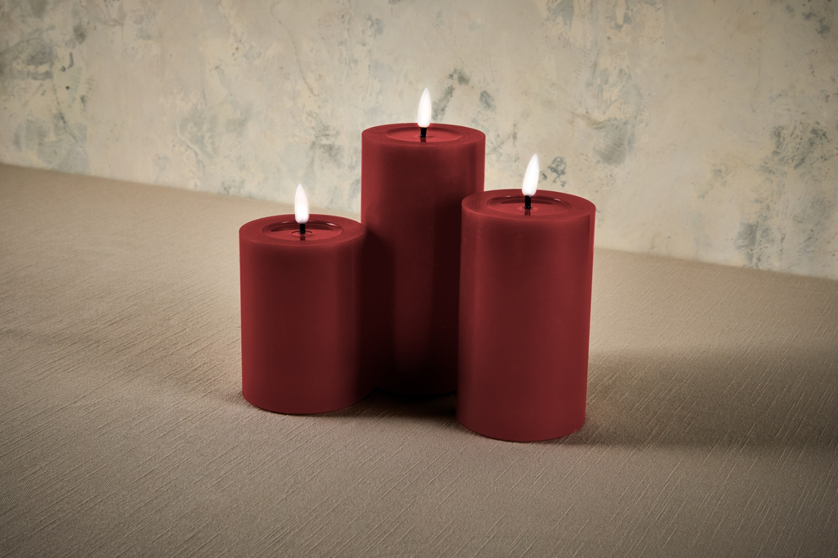 Maxwell & Williams Let's Get Lit LED Flameless Candle 7.5cm Set of 3 Cherry Gift Boxed