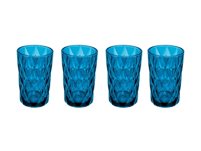 Casa Domani Deanna Highball Glass 4pc Blue Gift Boxed-casa-domani-What's Cooking Online Store