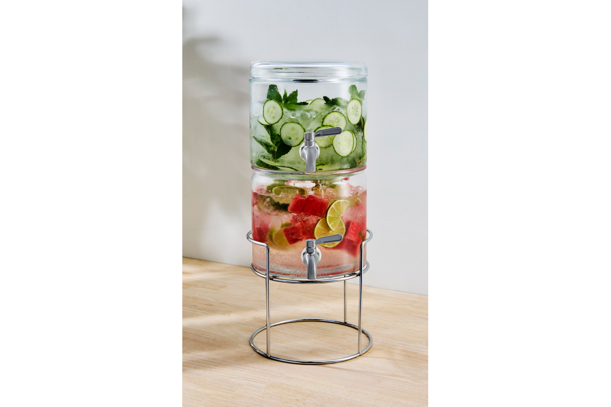 Maxwell & Williams Refresh Dual Beverage Dispenser With Stand 2 X 3.8L Gift Boxed