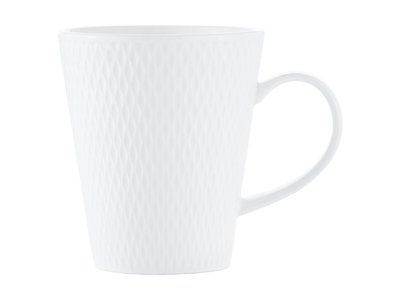 Maxwell & Williams White Basics Diamonds Conical Mug 350ML-maxwell-and-williams-What's Cooking Online Store