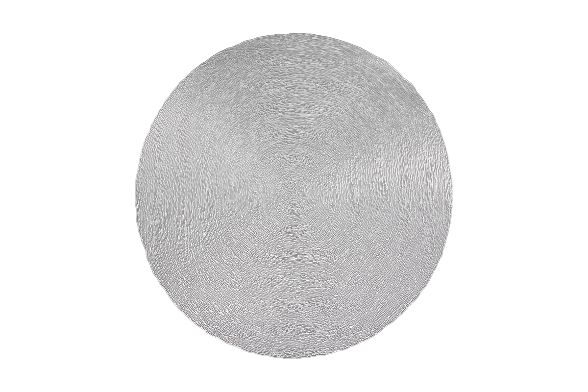 Maxwell & Williams Table Accents Lace Metallic Round Placemat 38cm Silver