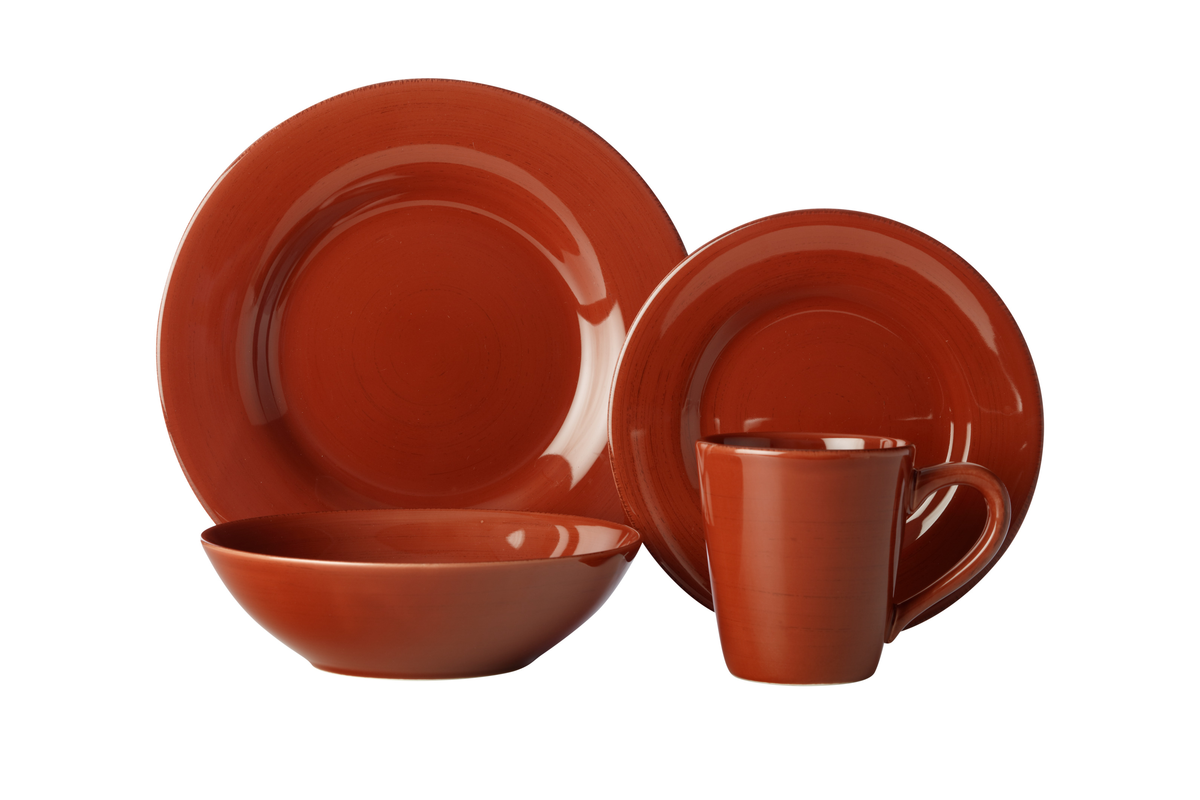 Casa Domani Portofino Dinner Set 16 Piece Gift Boxed Terracotta