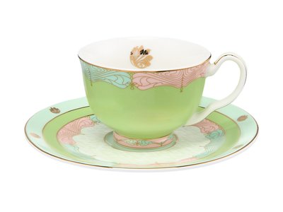 Maxwell & Williams Wicked Pink Goes Good With Green Demi Cup & Saucer 85ML Set of 2 Elphaba Gift Boxed-maxwell-and-williams-What's Cooking Online Store