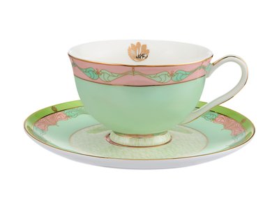 Maxwell & Williams Wicked Pink Goes Good With Green Footed Cup & Saucer 200ML Elphaba Gift Boxed-maxwell-and-williams-What's Cooking Online Store