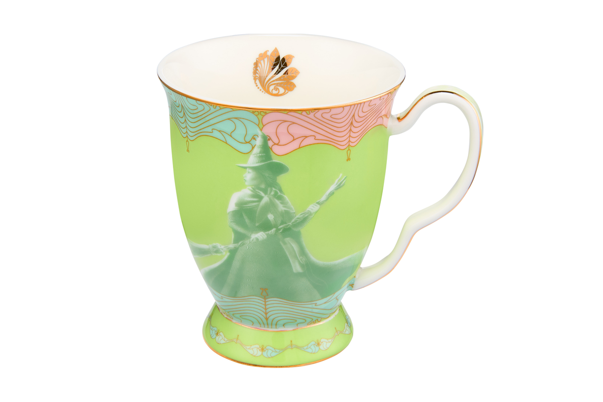 Maxwell & Williams Wicked Pink Goes Good With Green Footed Mug 300ML Elphaba Gift Boxed