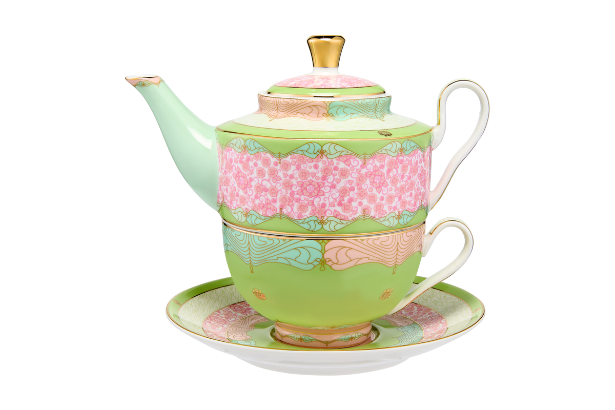 Maxwell & Williams Wicked Pink Goes Good With Green Tea for One With Infuser 380ML Elphaba Gift Boxed