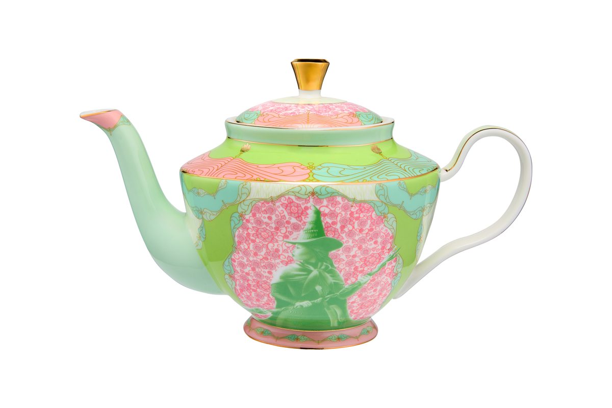 Maxwell & Williams Wicked Pink Goes Good With Green Teapot With Infuser 1L Elphaba Gift Boxed