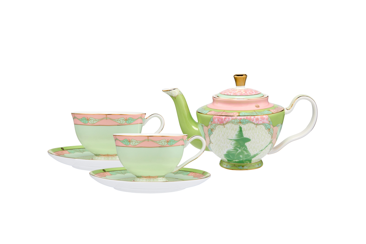 Maxwell & Williams Wicked Pink Goes Good With Green 5pc Tea Set Elphaba Gift Boxed