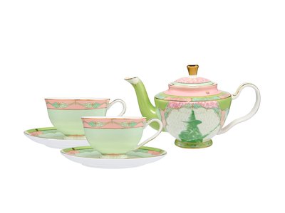 Maxwell & Williams Wicked Pink Goes Good With Green 5pc Tea Set Elphaba Gift Boxed-maxwell-and-williams-What's Cooking Online Store