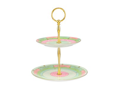 Maxwell & Williams Wicked Pink Goes Good With Green 2 Tiered Cake Stand Elphaba Gift Boxed-maxwell-and-williams-What's Cooking Online Store