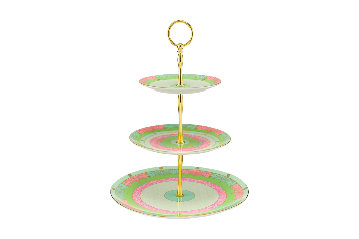 Maxwell & Williams Wicked Pink Goes Good With Green 3 Tiered Cake Stand Elphaba Gift Boxed