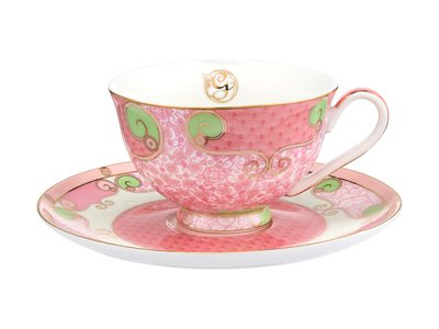 Maxwell & Williams Wicked Pink Goes Good With Green Footed Cup & Saucer 200ML Glinda Gift Boxed-maxwell-and-williams-What's Cooking Online Store