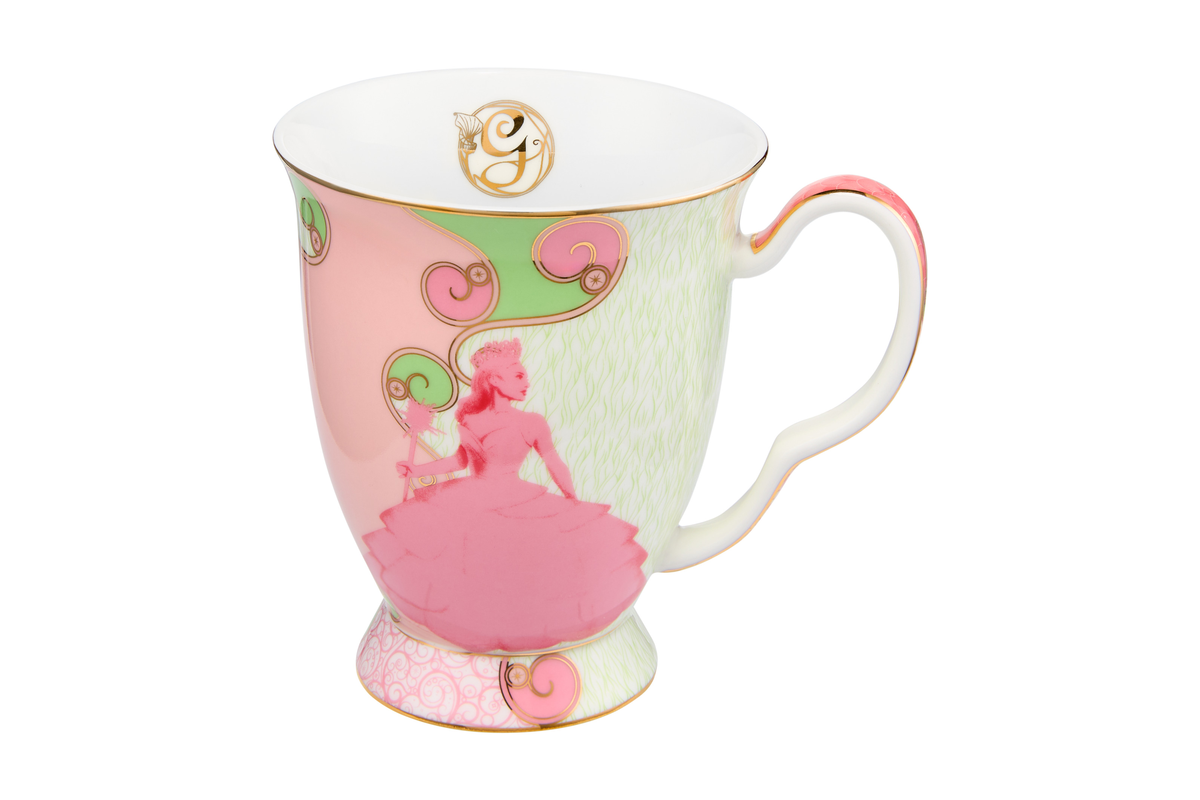 Maxwell & Williams Wicked Pink Goes Good With Green Footed Mug 300ML Glinda Gift Boxed