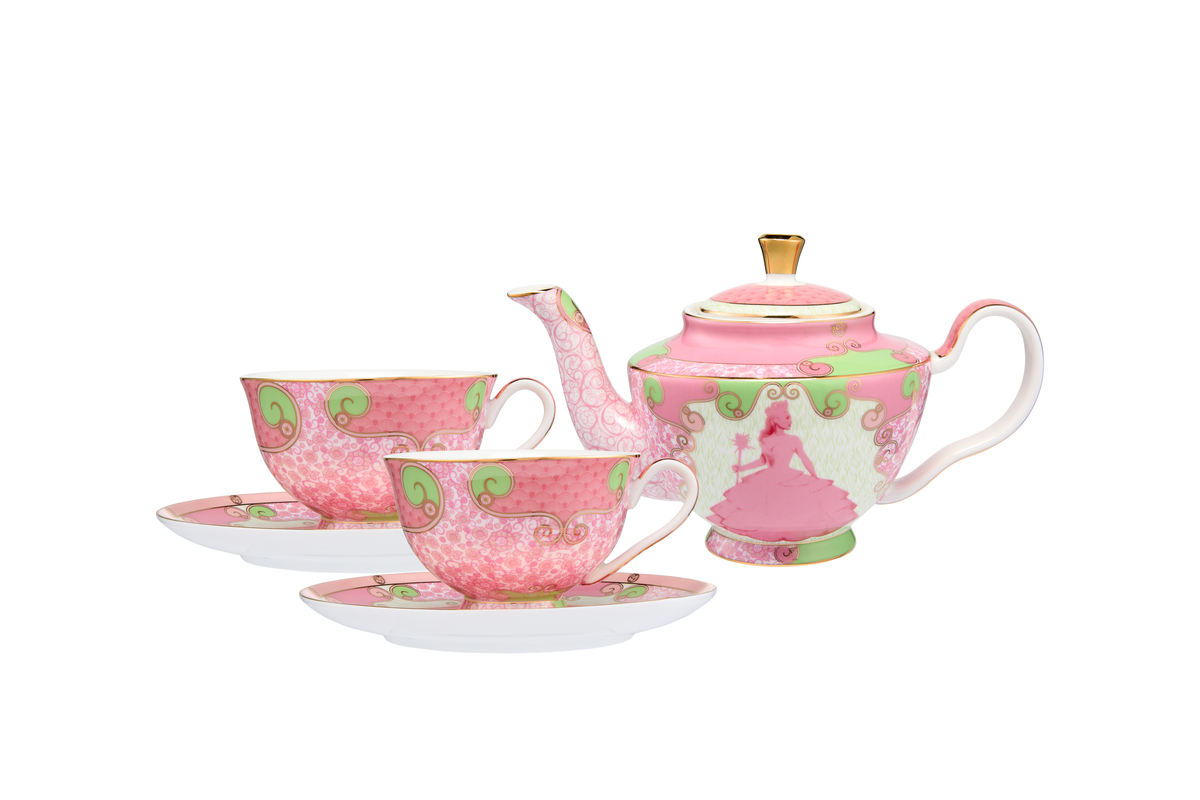 Maxwell & Williams Wicked Pink Goes Good With Green 5pc Tea Set Glinda Gift Boxed