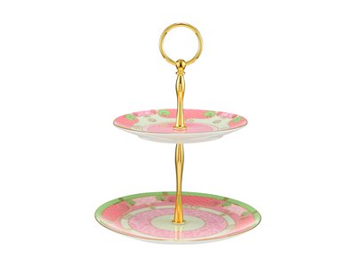 Maxwell & Williams Wicked Pink Goes Good With Green 2 Tiered Cake Stand Glinda Gift Boxed-maxwell-and-williams-What's Cooking Online Store