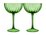 Maxwell & Williams Wicked Pink Goes Good With Green Ribbed Coupe Glass Elphaba Set of 2 Gift Boxed