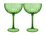 Maxwell & Williams Wicked Pink Goes Good With Green Ribbed Coupe Glass Elphaba Set of 2 Gift Boxed