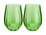 Maxwell & Williams Wicked Pink Goes Good With Green Ribbed Stemless Glass Elphaba Set of 2 Gift Boxed