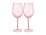 Maxwell & Williams Wicked Pink Goes Good With Green Ribbed Wine Glass Glinda Set of 2 Gift Boxed