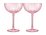 Maxwell & Williams Wicked Pink Goes Good With Green Ribbed Coupe Glass Glinda Set of 2 Gift Boxed