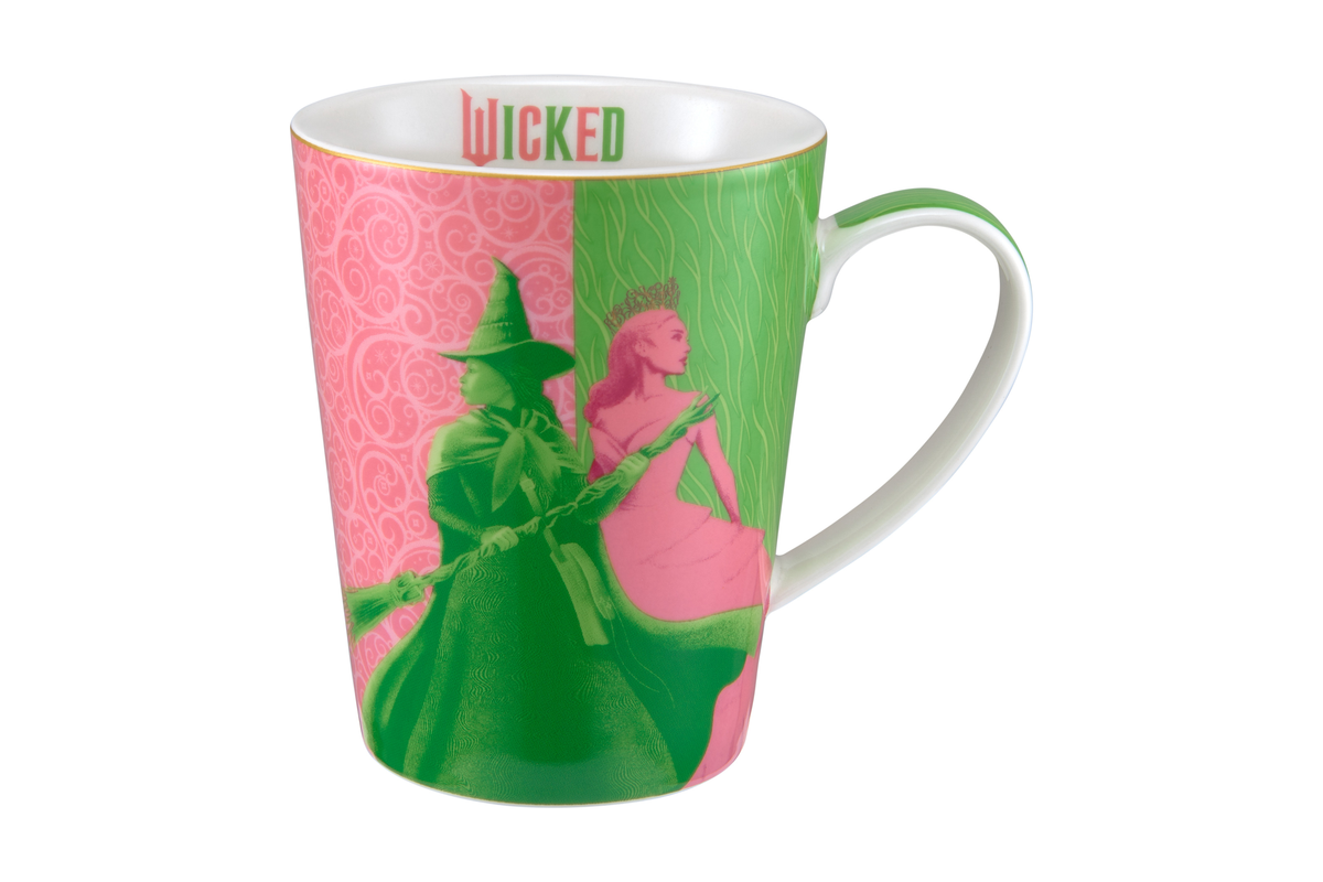 Maxwell & Williams Wicked Magical Conical Mug 450ML Pink & Green Forever Gift Boxed