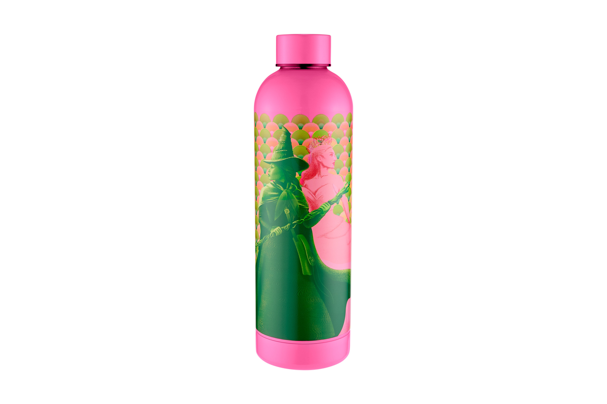 Maxwell & Williams Wicked Magical Double Wall Insulated Bottle 750ML Pink & Green Forever Gift Boxed