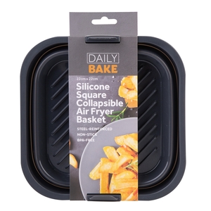 Daily Bake Square Collapsible Basket 22 X 22cm Charcoal-daily-bake-What's Cooking Online Store