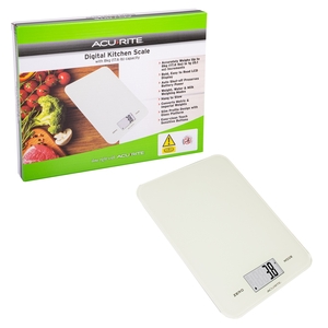 Accurite Large Slim Line Digital Scale 1g 8kg White-accurite-What's Cooking Online Store