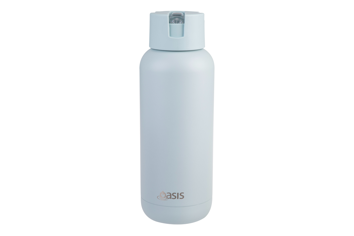 Oasis Stainless Steel Ceramic Moda Triple Wall Insulated Drink Bottle 1 Litre Sea Mist