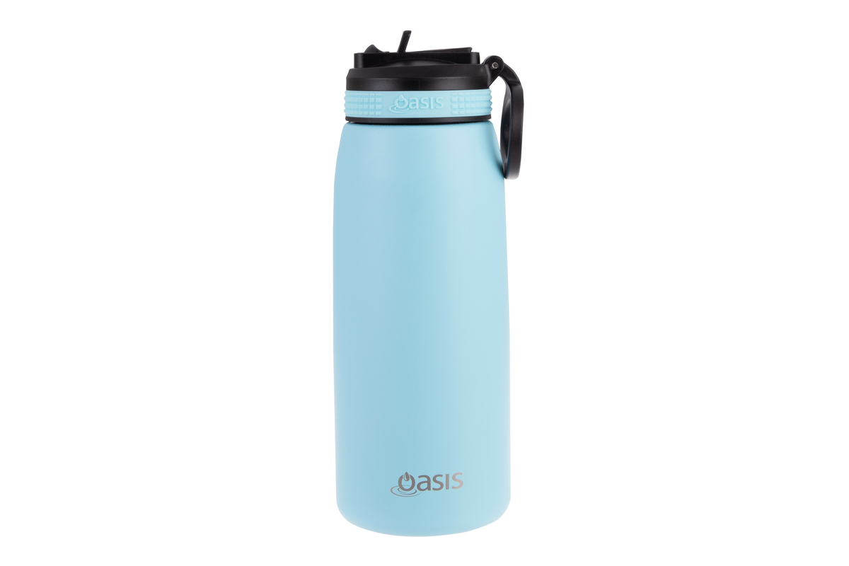 Oasis Stainless Steel Double Wall Insulated Sports Bottle with Sipper 780ml Island Blue