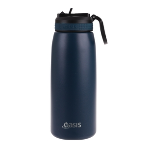 Oasis Stainless Steel Double Wall Insulated Sports Bottle with Sipper 780ml Navy-oasis-What's Cooking Online Store